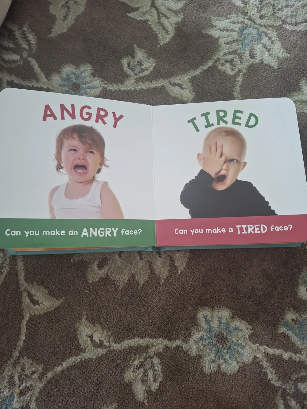 Baby's Feelings: A First Book of Emotions - Teal & White